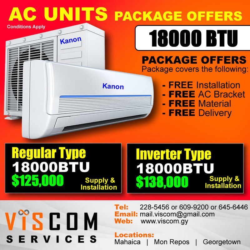 Viscom Services 18000 BTU air conditioning package offer